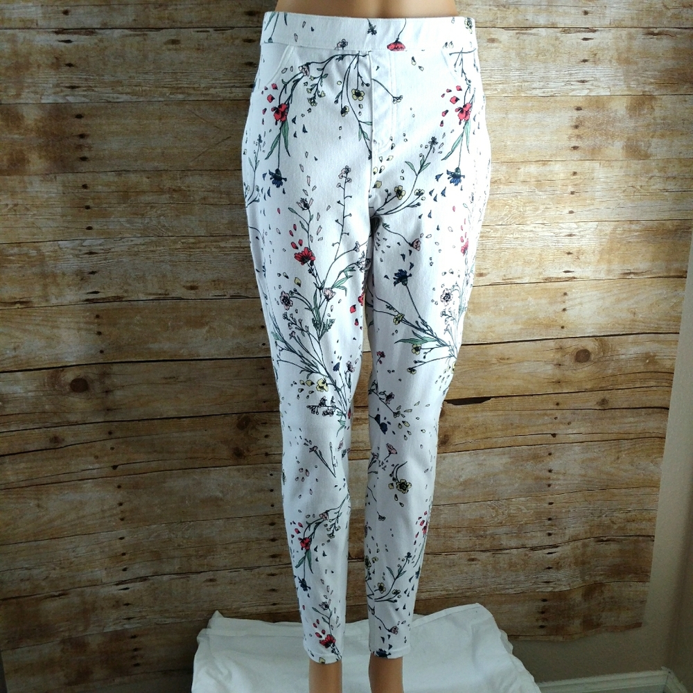 Hue Floral Jeggings XL Pants